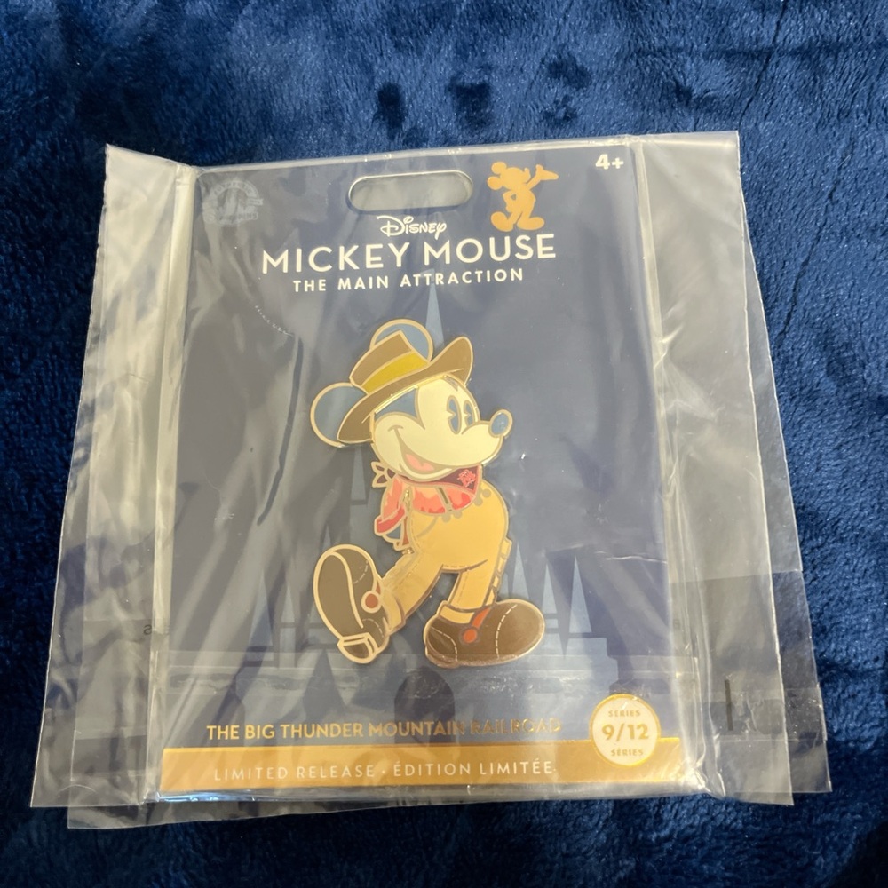 Disney World 50th Anniversary Pin with Gold and Blue Accents